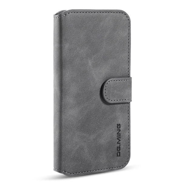 DG.MING Retro Plånboksfodral Konstläder iPhone 11 Pro Max Grå