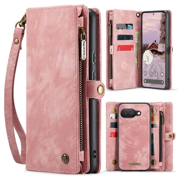 CASEME Plånboksfodral Konstläder till Google Pixel 9a - Rosa