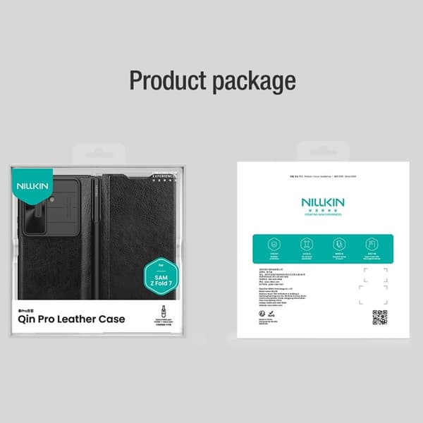 Nillkin Galaxy Z Fold 7 Plånboksfodral Qin Pro Svart