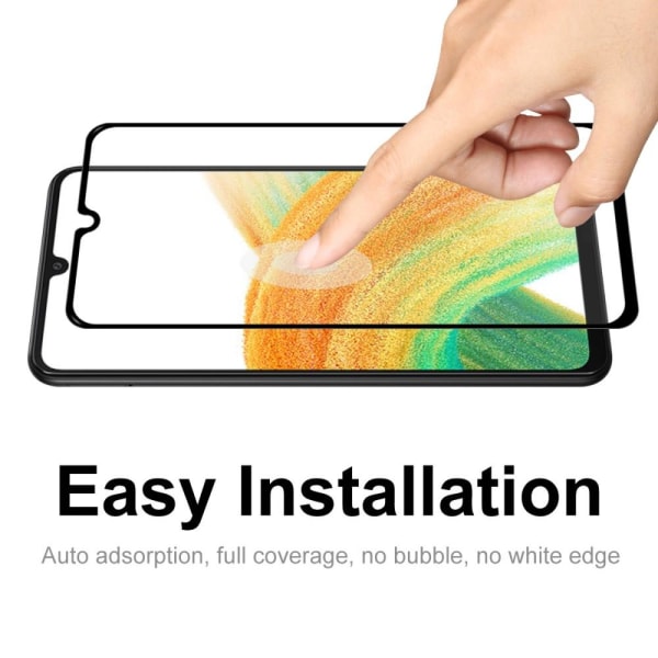 [2-PACK] Härdat Glas Skärmskydd Samsung Galaxy A13 4G - Svart