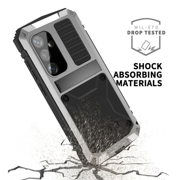 R-JUST Mobilskal till Galaxy S25+ PC Silikon Metall Silver