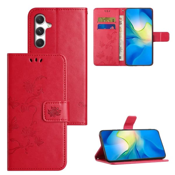 Plånboksfodral för Samsung Galaxy S26 Konstläder Ställ - Röd