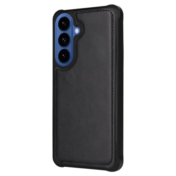 Plånboksfodral för Samsung Galaxy S26 Plus Magnetiskt Konstläder - Svart