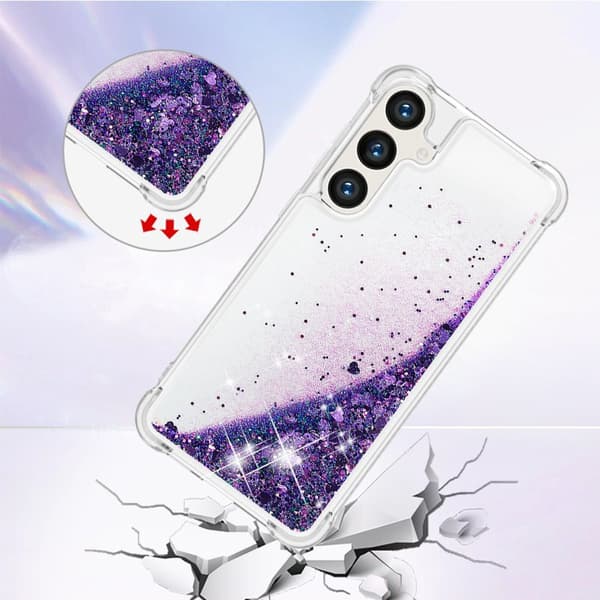 Mobilskal för Samsung Galaxy S26 Plus TPU Glitter Shockproof - Mörklila