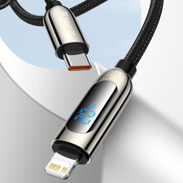 Baseus Fast USB-C Lightning Kabel 2m - Sort Black