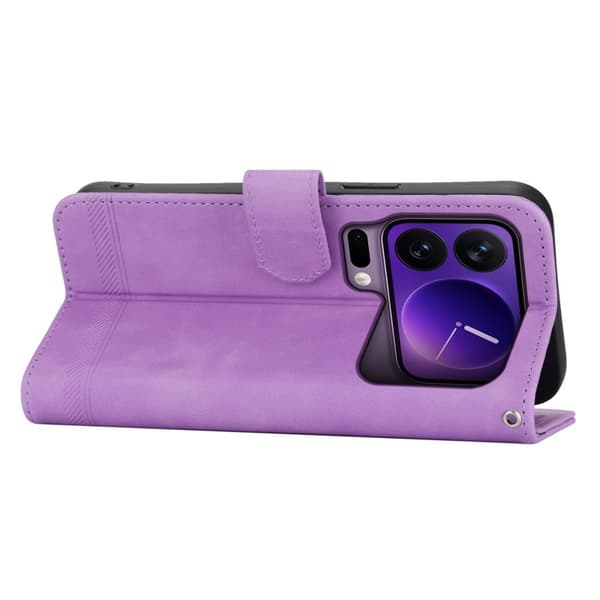 DIERFENG DF-03 Plånboksfodral för Xiaomi 17 Pro Konstläder - Lila
