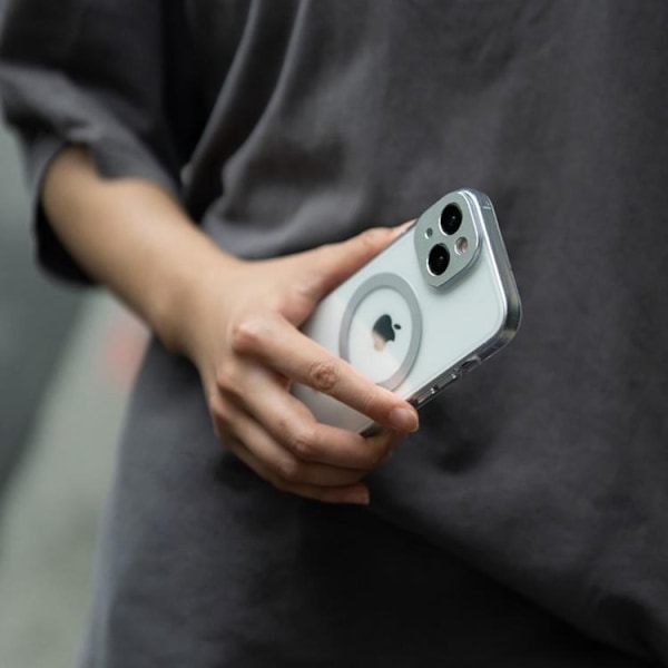 Moshi iPhone 15 Plus Mobilskal Magsafe iGlaze - Meteoritgrå