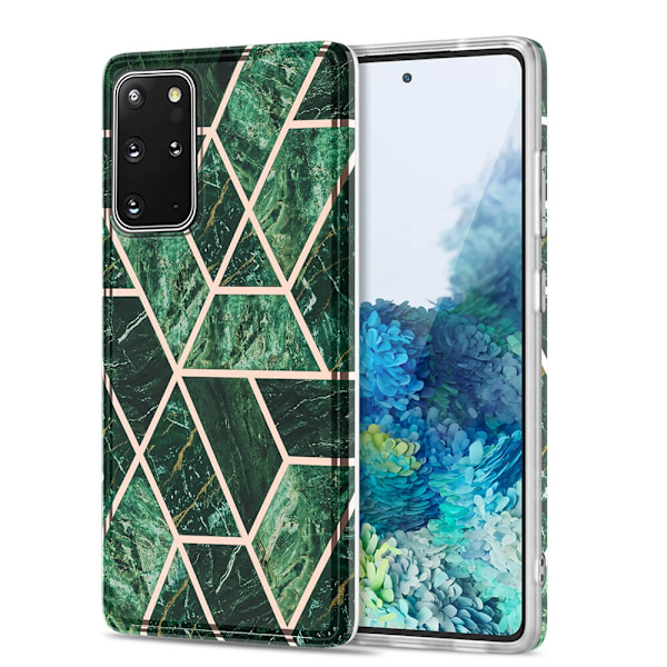 BOOM - Gitterdæksel Galaxy S20 Plus - Grøn Marmor Mönster