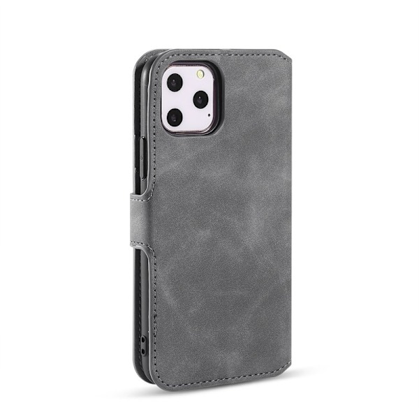 DG.MING Plånboksfodral Konstläder för iPhone 11 Pro - Grå