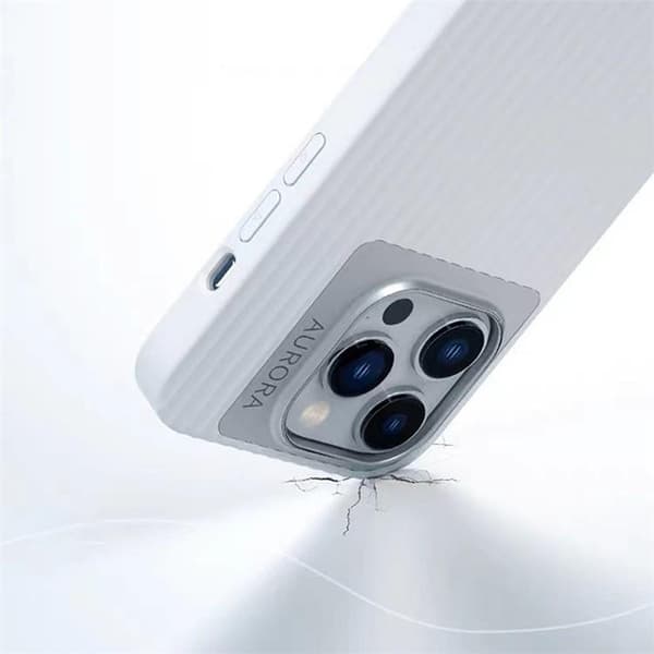 Mobilskal till iPhone 14 Pro Max Aurora Stripes - Vit