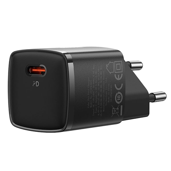 Baseus Snabbladdare 30W USB-C Cube Pro - Svart Svart