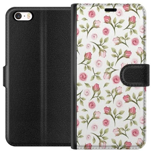 Pungcover til Apple iPhone SE (2016) med Blomstret