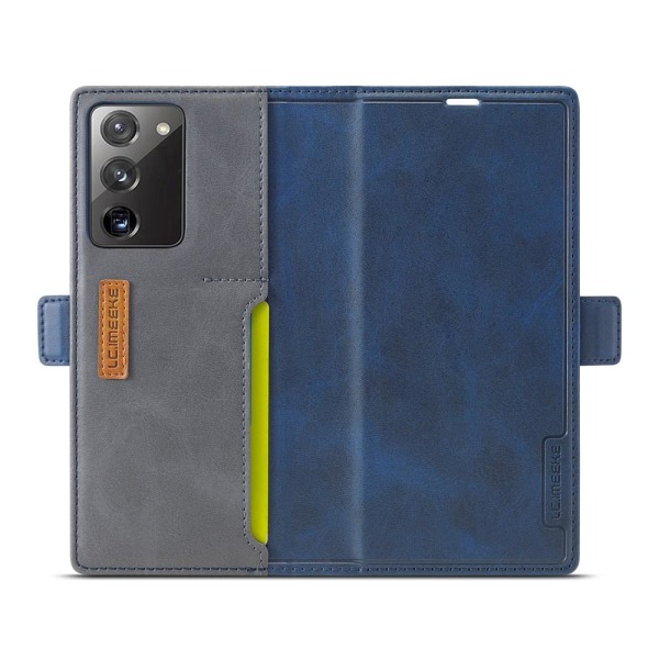 LC.IMEEKE Læder Taske Til Samsung Galaxy Note 20 - Blå Blue