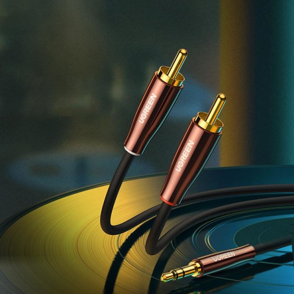 Ugreen Audio Kabel 3,5 mm Mini Jack To 2RCA 2m - Kobber