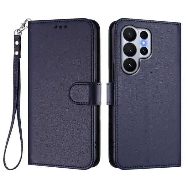 Samsung Galaxy S26 Ultra Plånboksfodral Konstläder Ställ - Blå