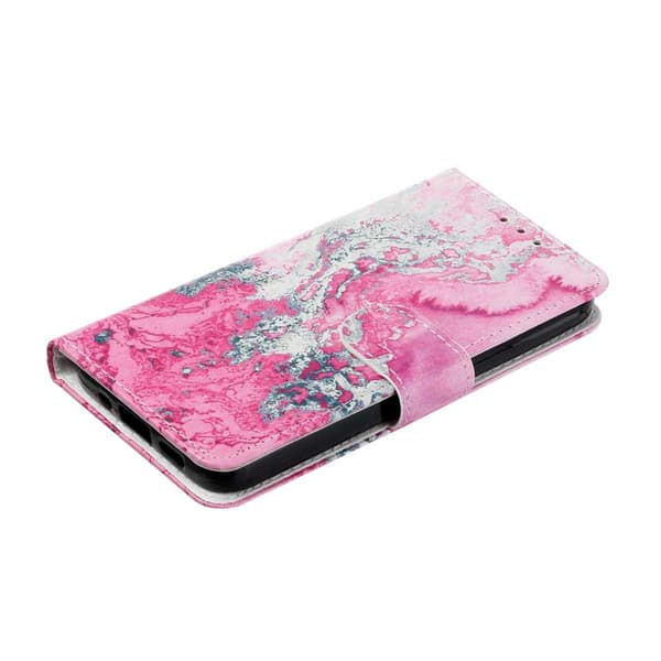 Plånboksfodral för Samsung Galaxy S26 Plus Stativ Konstläder - Rosa Marmor
