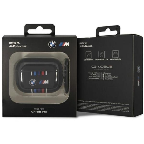 BMW Airpods Pro Skal Multiple Colored Lines - Svart