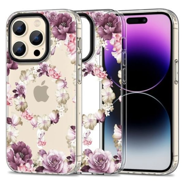 Tech-Protect iPhone 15 Pro Max Mobilskal Magsafe - Rose Floral