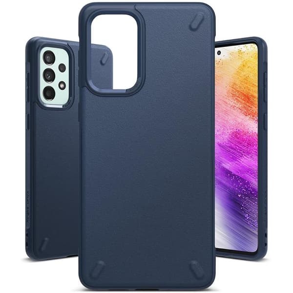 Ringke Onyx Kestävä Kuori Galaxy A73 - Navy Blue Blå