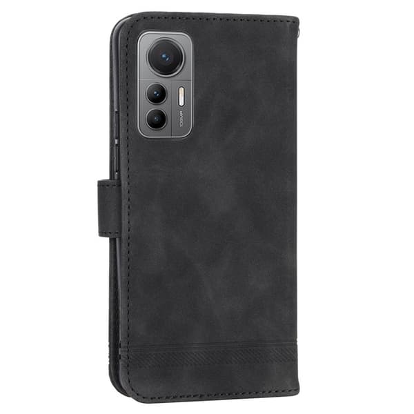 DIERFENG DF-03 Xiaomi 12 Lite 5G Plånboksfodral Konstläder - Svart