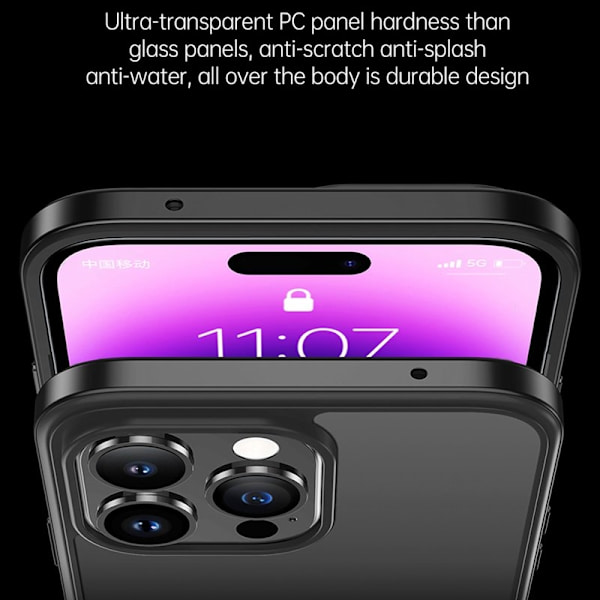 SULADA Minrui Mobilskal till iPhone 15 Pro Max TPU+Glas Blå
