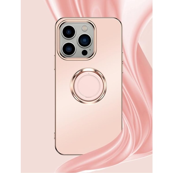 iPhone 14 Pro Mobilskal Ringhållare Electroplating Kickstand - Lila
