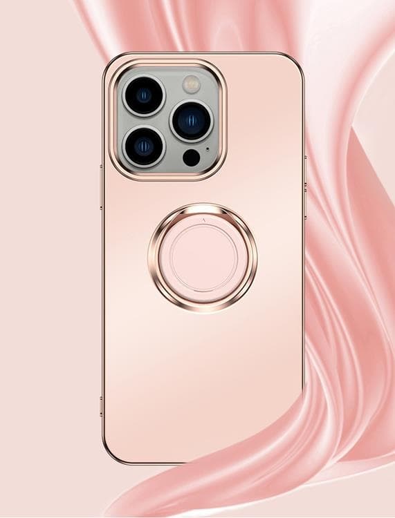 Mobilskal till iPhone 14 Pro Ringhållare Electroplating Kickstand - Lila Lila