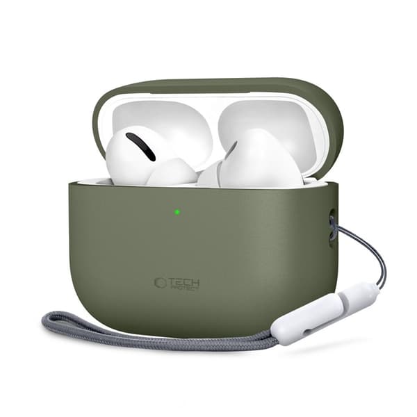 Tech-Protect Apple Airpods Pro 3 Etui Silikone - Olivengrøn Grön