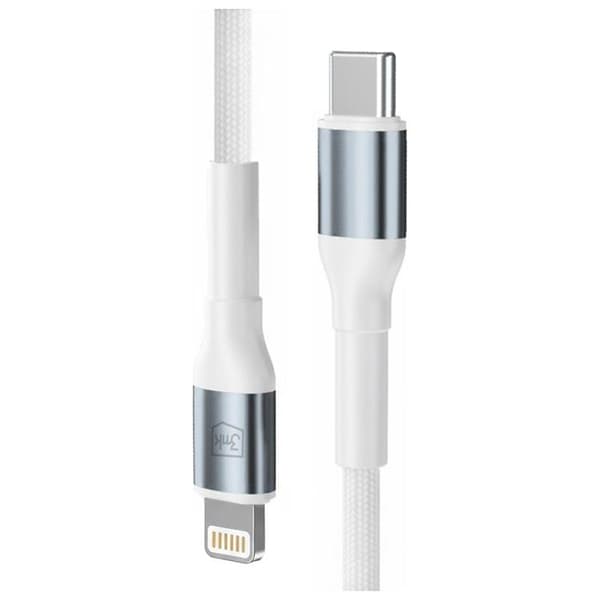 3MK USB-C till Lightning 20W kabel 9V/2A 1m N-SERIES Hyper - Vit Vit