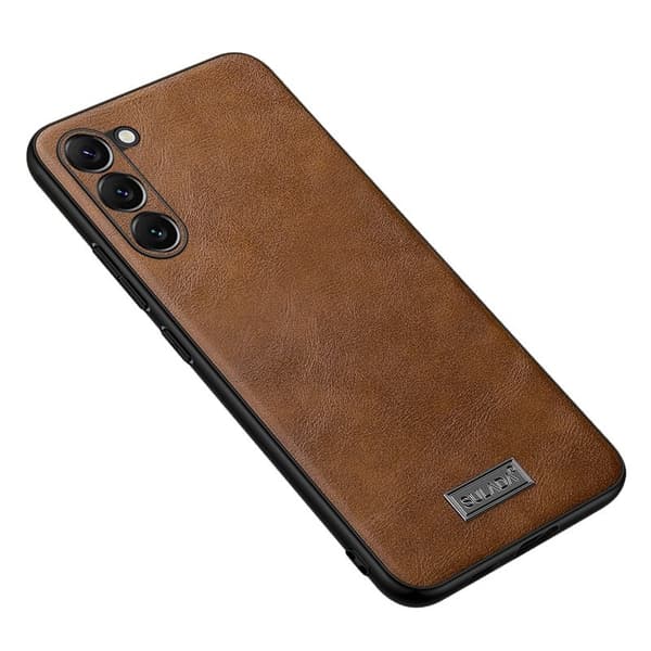 SULADA Mobilskal till Galaxy S23+ PU Läder Coated TPU + PC Brun