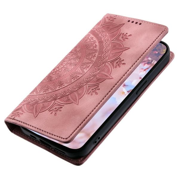 Samsung Galaxy S26 Plånboksfodral Magnetisk Stängning Konstläder Roséguld