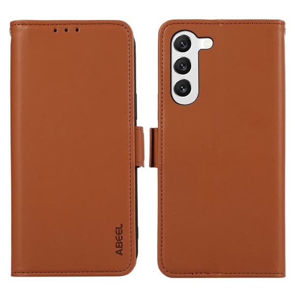 ABEEL Samsung Galaxy S23 Plånboksfodral KonstLäder Brun
