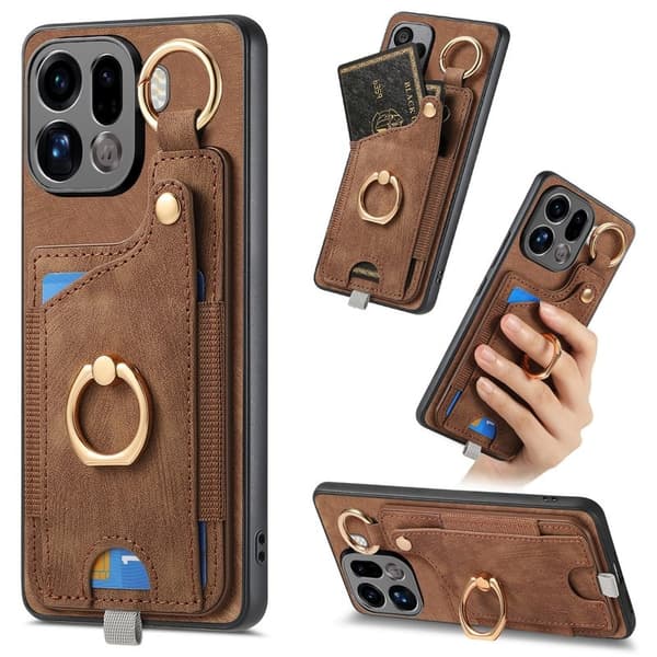 Oppo Find X9 Pro 5G Plånboksfodral KonstLäder - Brun