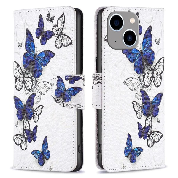 iPhone 15 Plus Plånboksfodral - Fjärilar