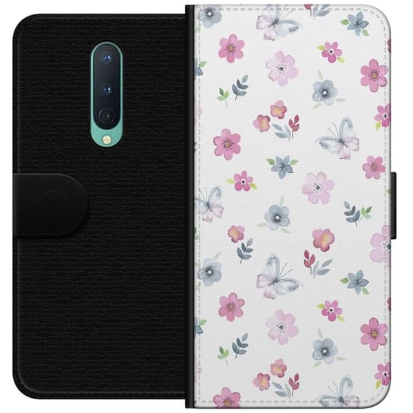 Plånboksfodral till OnePlus 8 med Blommor och fjärillar