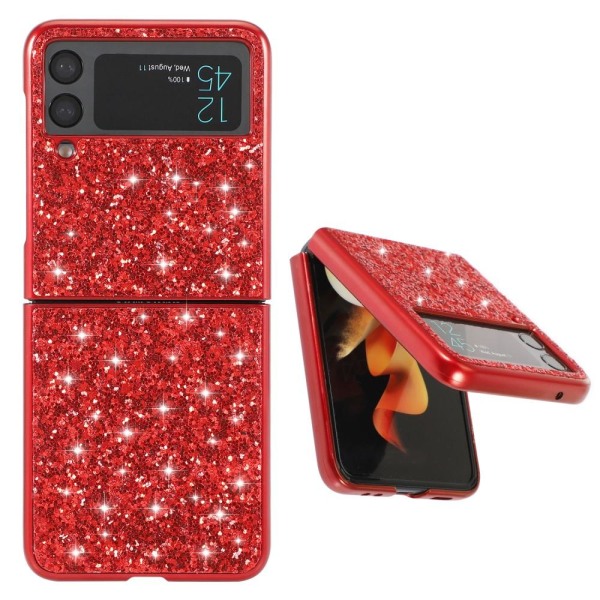 Glitrende galvaniseringscover Samsung Galaxy Z Flip 3 - Rød Red