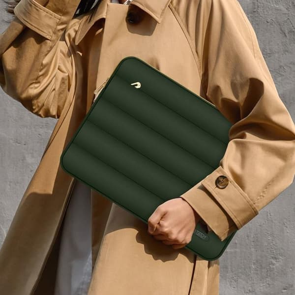 Tech-Protect Laptop 15-16" taske til bærbar computer Puffy - Armygrøn Grön