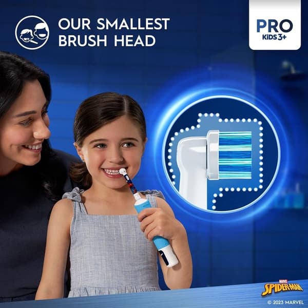 Oral B Eltandborste Vitality Pro Kids Spiderman HBOX Blå