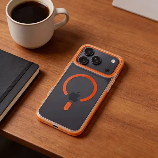 Mobilcover til iPhone 17 Pro Max MagSafe Frame Clear Hybrid - Orange Orange