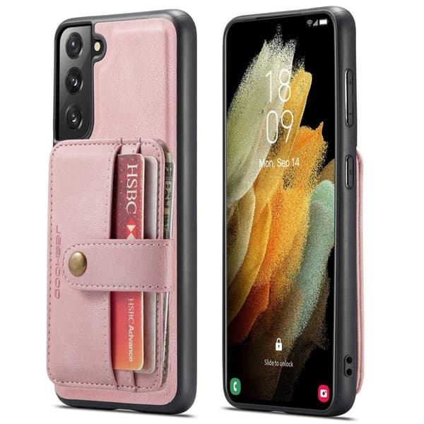 JEEHOOD Detachable Mobilskal Samsung Galaxy S21+ 5G Rosa