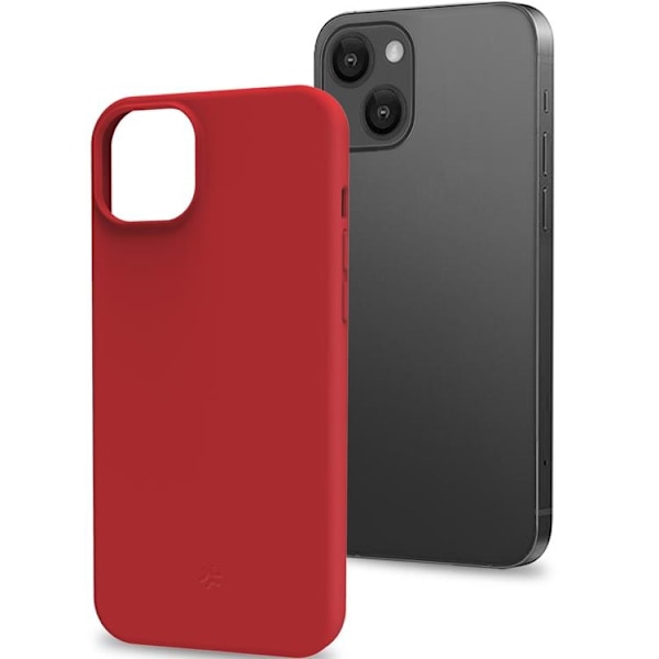 Celly iPhone 15 Mobilskal Cromo Soft Rubber - Röd