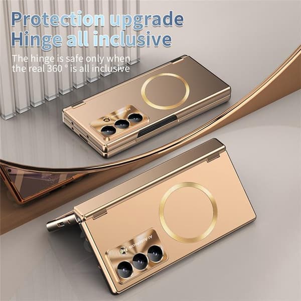 Mobilskal För Galaxy Z Fold 8 MagSafe Hård PC - Champagneguld Guld