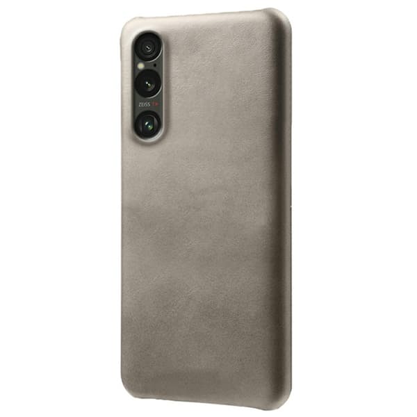 Mobilskal till Sony Xperia 1 VII Calfskin Texture PU-Läder - Grå Grå
