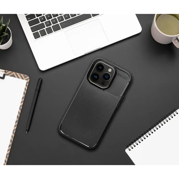 Telefontaske til iPhone 17 Carbon Premium - Sort Svart