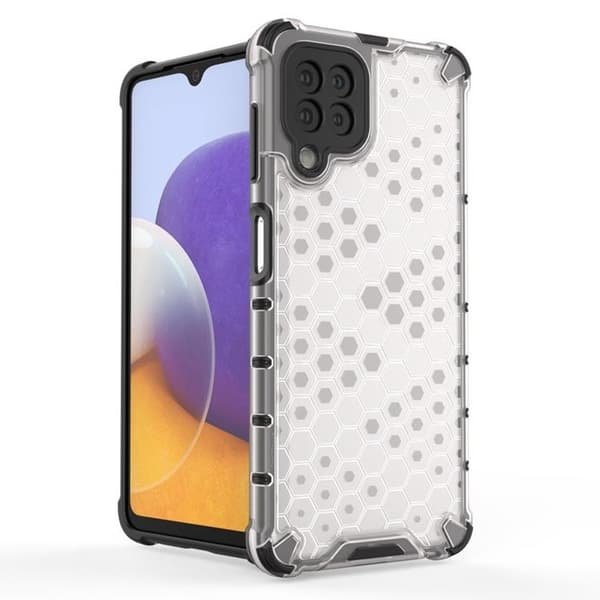 Mobilskal till Galaxy A22 4G HoneyComb - Transparent Transparent