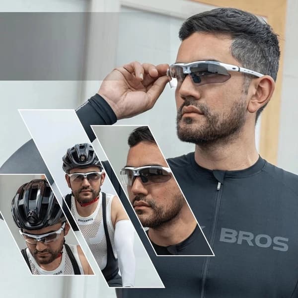 Rockbros Polariserade Cykelglasögon - Vit Vit