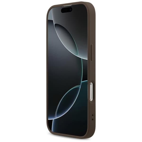 Guess telefontaske til iPhone 17 MagSafe 4G trykte striber - brun Brun