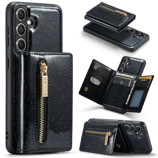 DG.MING M3 Series Mobilskal till Samsung Galaxy S23 FE Glitter Konstläder Svart