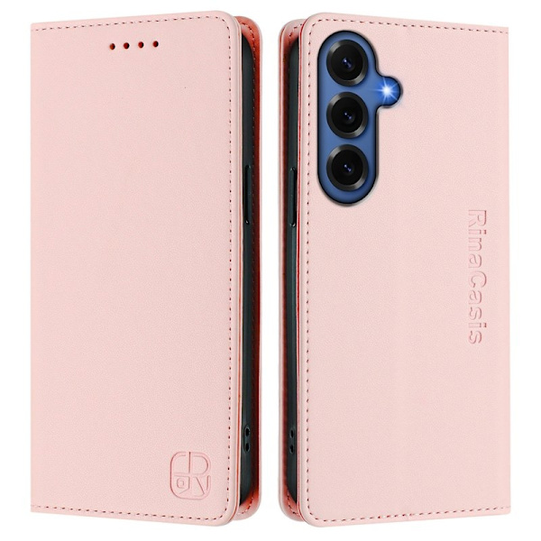 RINACASIS Samsung Galaxy S26+ Plånboksfodral Konstläder RFID Skydd - Rosa