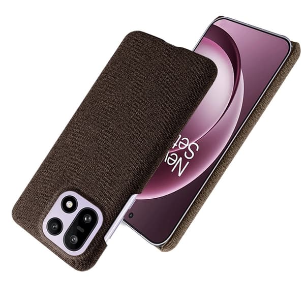 Mobilskal till OnePlus 15 5G Cloth Texture Anti-Scratch - Brun Brun